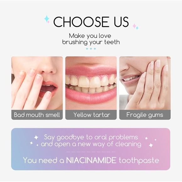 NEW Bright White‎ Niacinamide Whitening Toothpaste, Peppermint, Viral on Tiktok - Picture 7 of 11